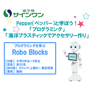 ソフトバンクコラボ企画 Pepperと学ぼう！プログラミング＆海洋プラスティックでアクセサリー作り サムネイル